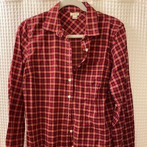 J. Crew Red and Black Checkered Button Down Shirt